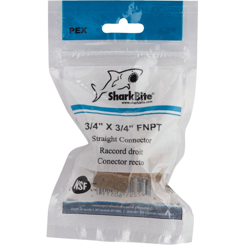 SharkBite Brass Barb Reducing PEX Tee 1/2 In. X 1/2 In. X 3/4 In. Barb