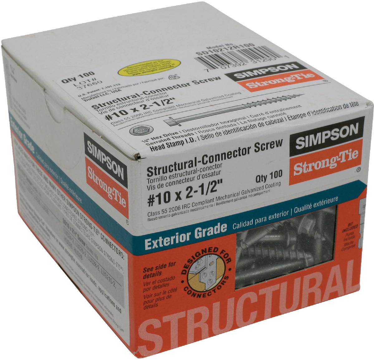 Simpson Strong-Tie #9 1-1/2 In 100-Pack Hex Structure Screws