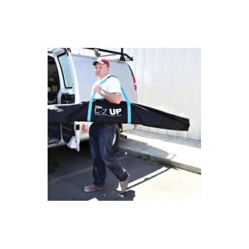 E-Z Up 54731 Dust Containment Pole Bag, Heavy-Duty, 79-23/32 in L, 6-29/32 in W, Polyester, Black Black