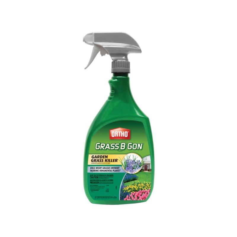 Ortho Grass B Gon 0438580 Garden Grass Killer, Liquid, Spray Application, 24 oz Bottle Clear Amber