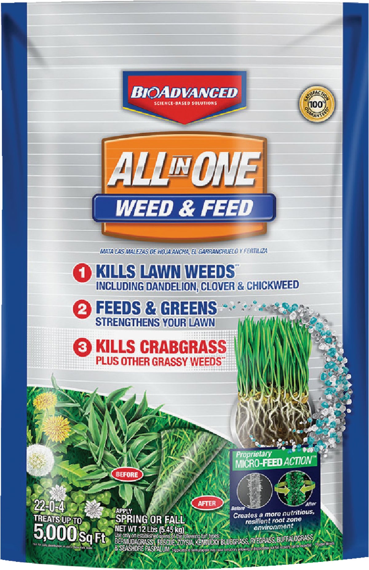 Buy BioAdvanced All-In-1 Weed & Feed Lawn Fertilizer With Weed Killer