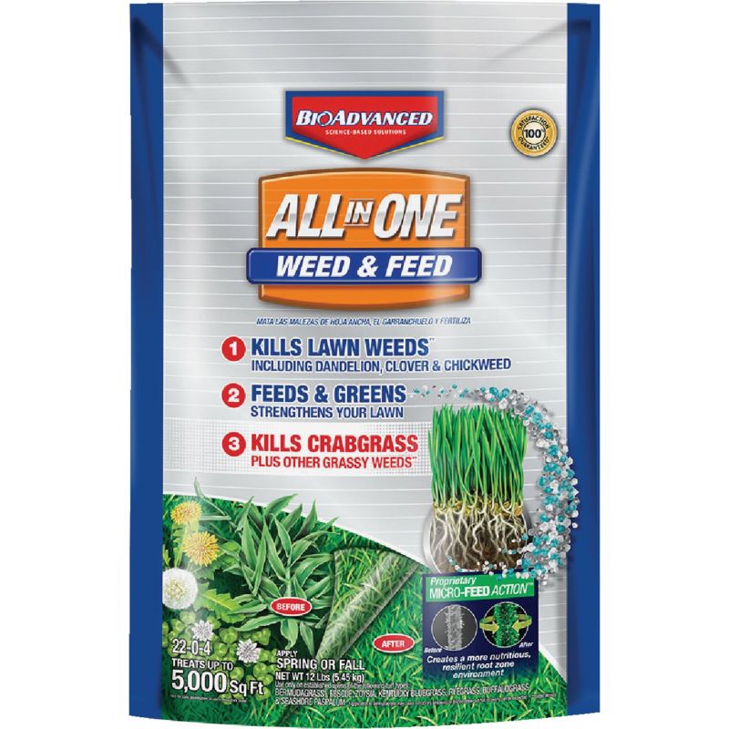 BioAdvanced All-In-1 Weed &amp; Feed Lawn Fertilizer With Weed Killer