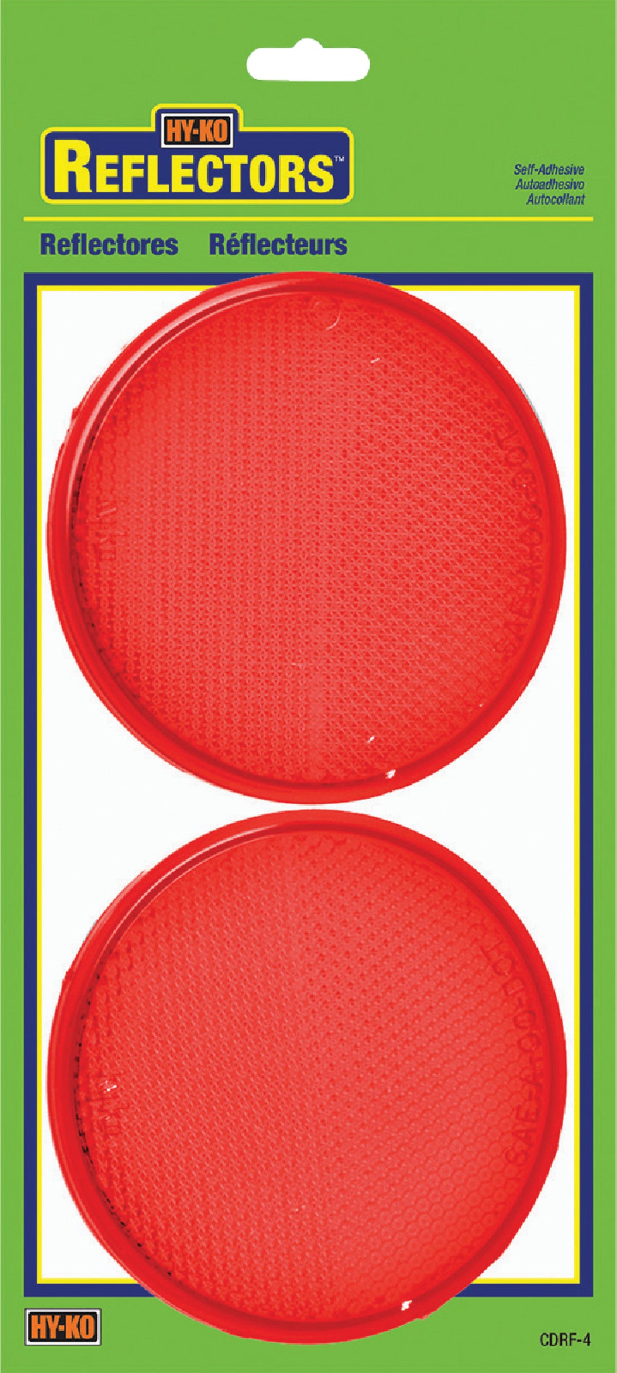 Red Oval Stick-On Reflectors, 2-Pack