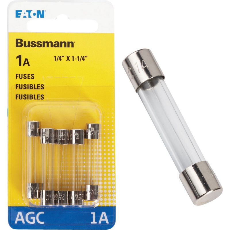 Bussmann Glass Tube Automotive Fuse Clear, 1A