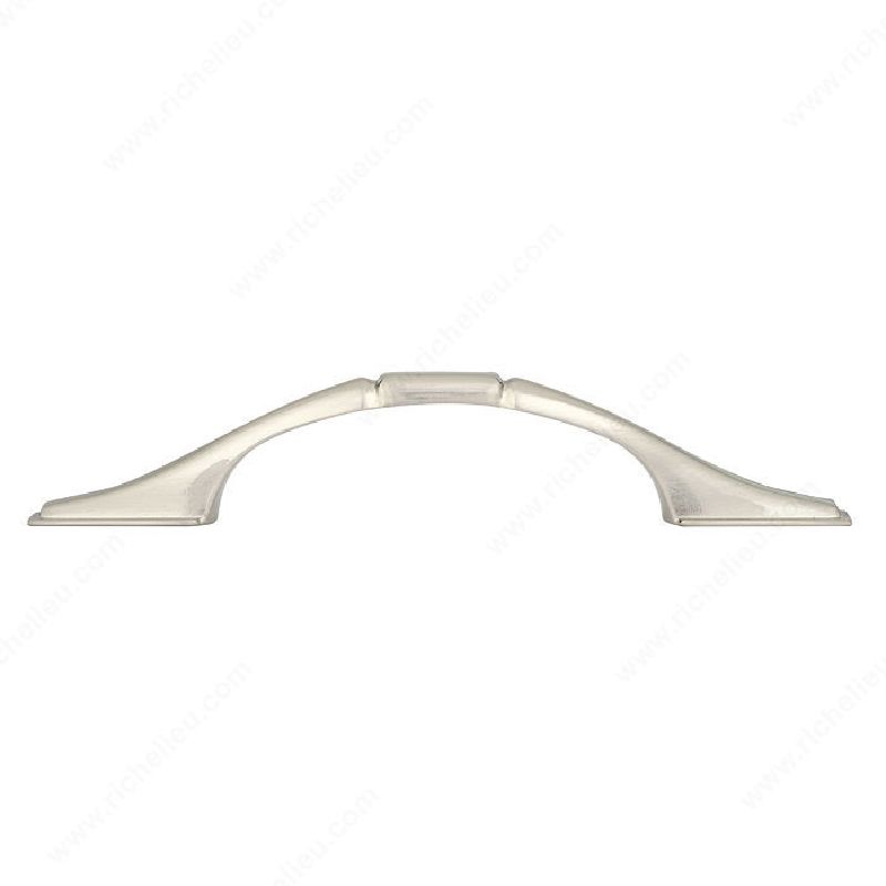 Richelieu BP30737195 Cabinet Pull, 4-7/8 in L Handle, 9/16 in H Handle, 15/16 in Projection, Metal, Brushed Nickel Traditional