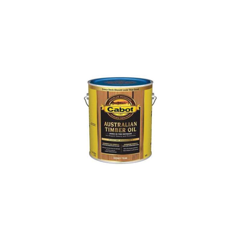 Cabot 19400 Series 140.0019458.007 Australian Timber Oil, Honey Teak, Liquid, 1 gal Honey Teak (Pack of 4)