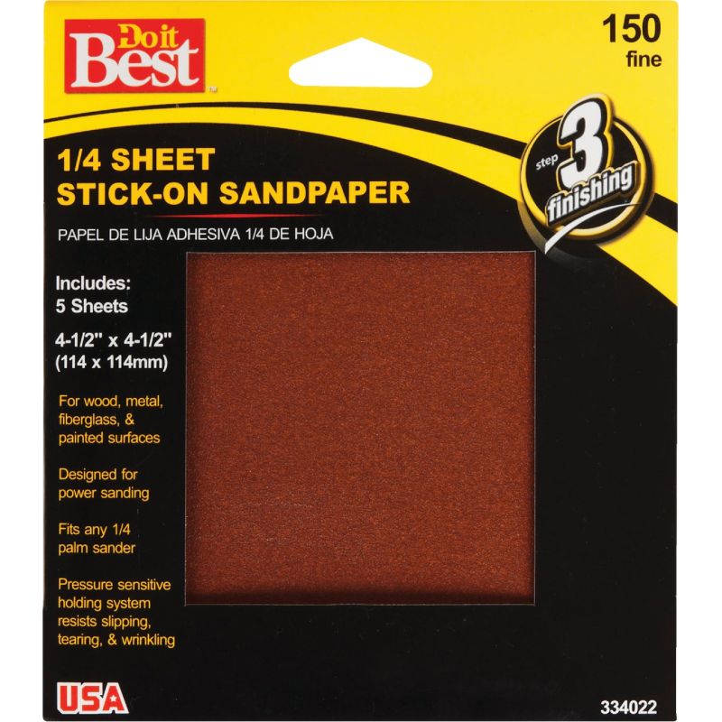 Do it Best Stick-On 1/4 Sheet Power Sanding Sheet
