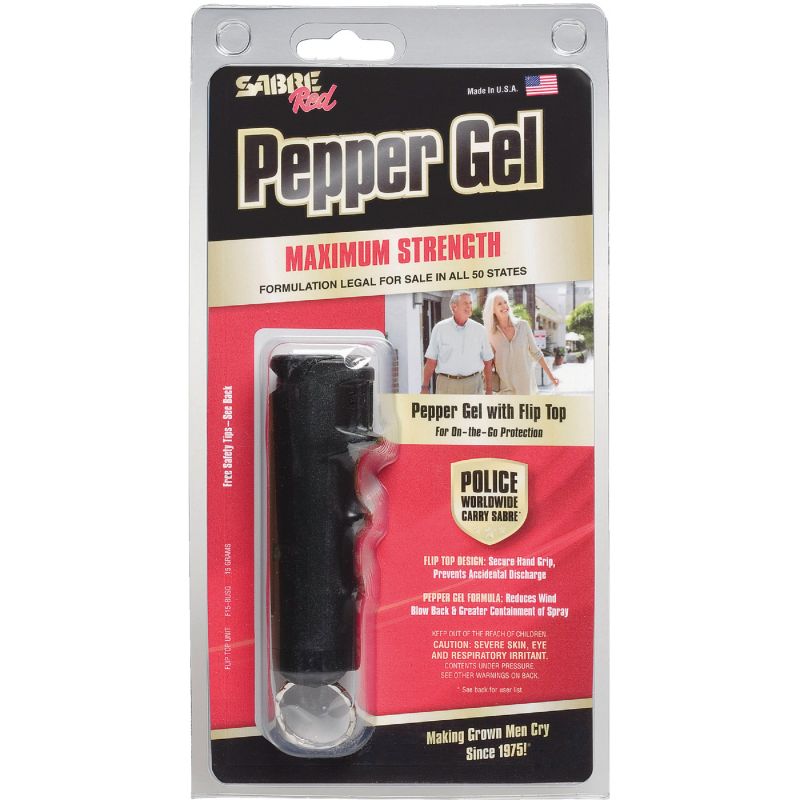 Sabre Red Pepper Self-Defense Gel Black, 0.54 Oz.