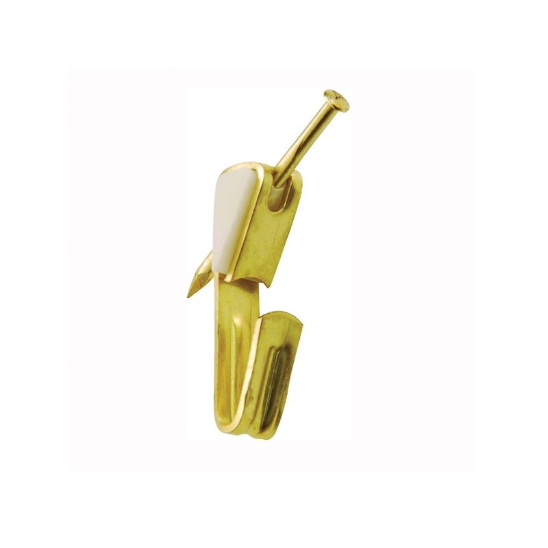 OOK 50582 Picture Hanger, 10 lb, Steel, Brass, Gold, 6/PK Gold