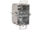 Raco 523 Switch Box, 1-Gang, 1-Outlet, 1-Knockout, 1/2 in Knockout, Steel, Gray, Galvanized Gray