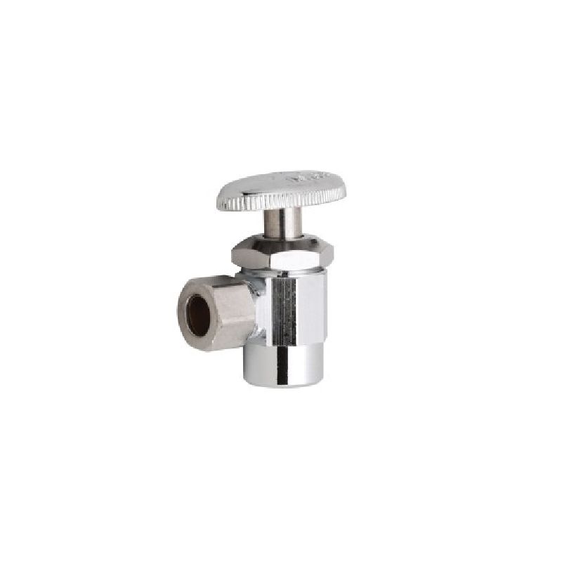 Moen M-Line Series M4650 Angled Shut-Off Valve, 3/8 x 1/2 in Connection, Compression x Sweat, Brass Body