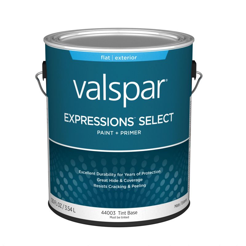 Valspar Expressions Select 4400 07 Latex Paint, Acrylic Base, Flat, Tint Base, 1 gal Tint Base