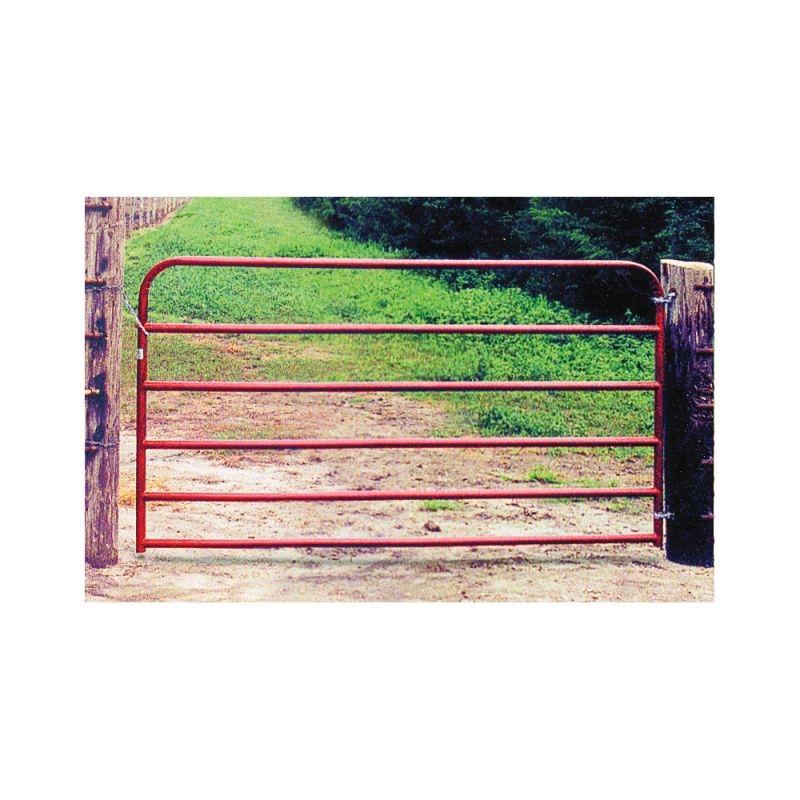 Behlen Country 40130061 Utility Gate, 70 in W Gate, 50 in H Gate, 20 ga Frame Tube/Channel, Red Red