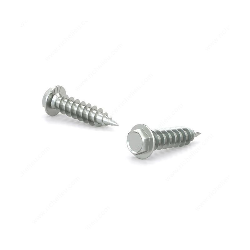 Reliable SZ812J Screw, #8-15 Thread, 1/2 in L, Full Thread, Washer Head, Hex Drive, Self-Tapping, Type S Point, Steel