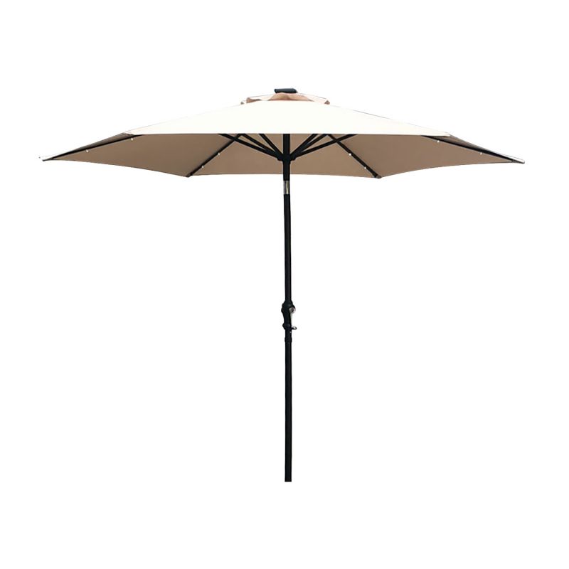 Seasonal Trends 59792 Tilt/Crank Market Umbrella with LED Lights, 94.4 in H, 106.2 in W Canopy, 106.2 in L Canopy