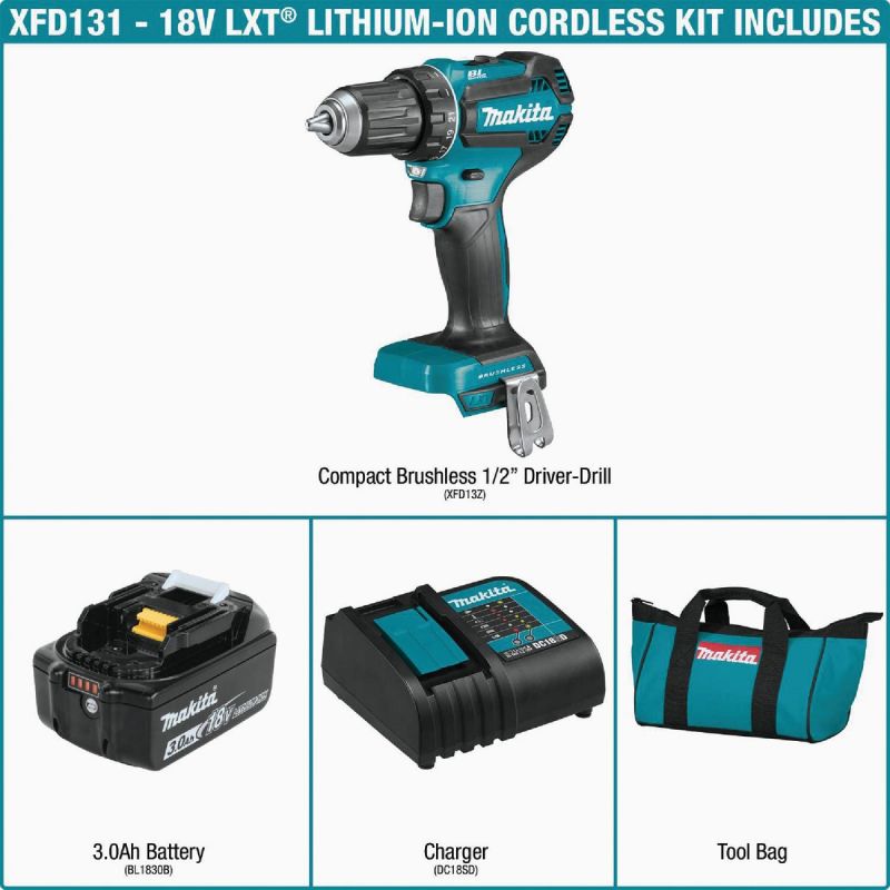 Makita 18V Cordless Drill/Driver Kit