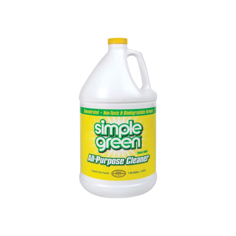 Simple Green 3010100614010 All-Purpose Cleaner, 1 gal Bottle, Liquid, Lemon, Yellow Yellow