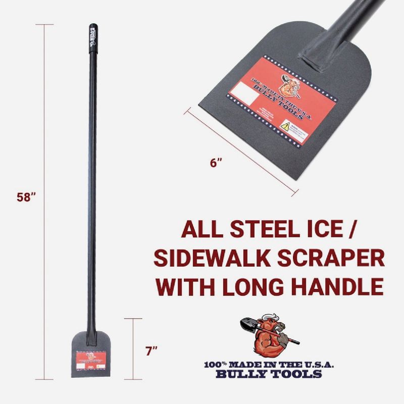 Bully Tools Steel Long Handle Sidewalk Ice Scraper