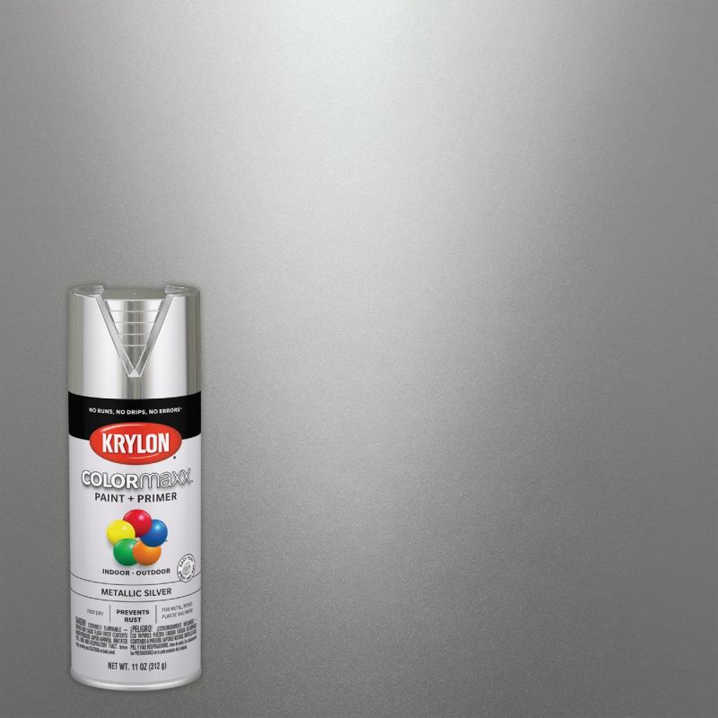 Krylon ColorMaxx Spray Paint + Primer Silver, 11 Oz.