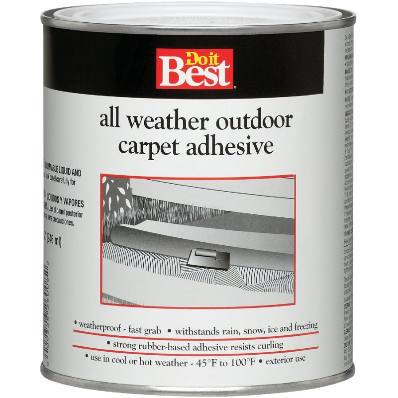 All Weather Outdoor Carpet Adhesive Quart, Outdoor Carpet Glue