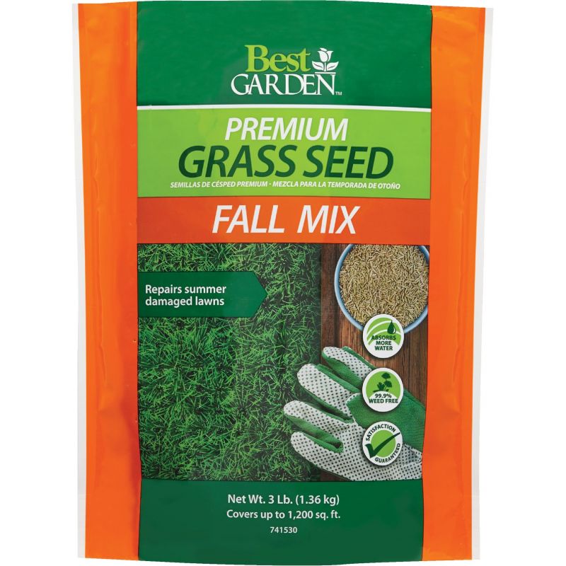 Best Garden Premium Fall Grass Seed Fine Texture, Very Dark Green Color
