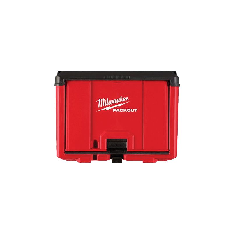Milwaukee PACKOUT 48-22-8445 Tool Cabinet, 50 lb, 20 in OAW, 15 in OAH, 15 in OAD, Polymer, Black/Red Black/Red