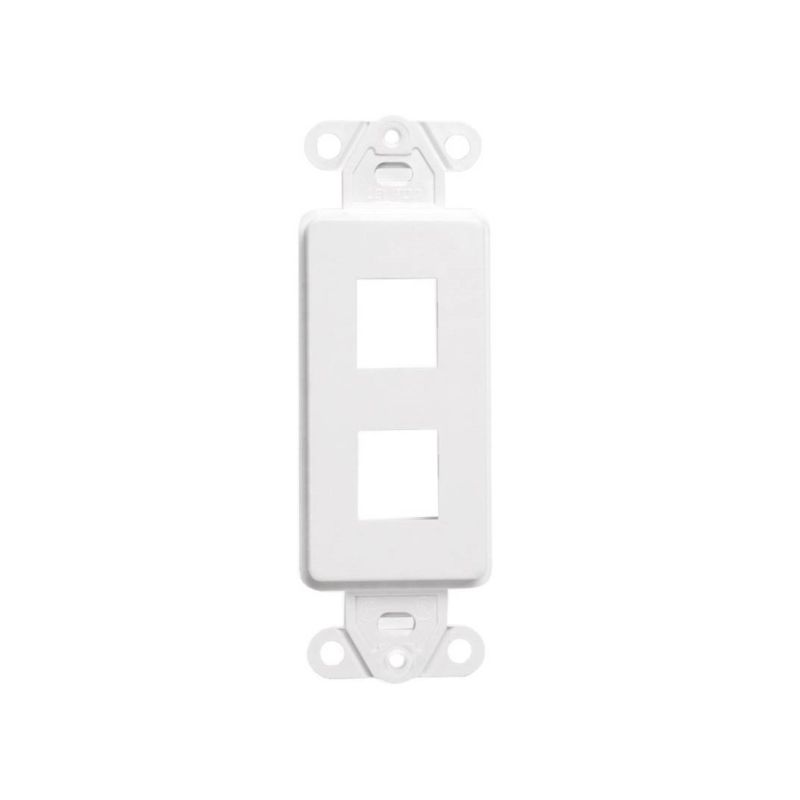 Leviton 41642-00I Wallplate Insert, 2-39/64 in L, 1.29 in W, 2 -Gang, Plastic, Ivory Ivory