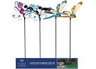 Alpine Assorted Insect Garden Stake Lawn Ornament Pink, Blue, Gold (Pack of 12)