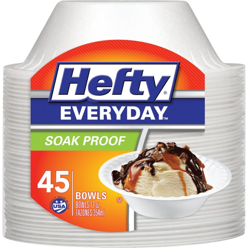 Hefty Everyday Foam Bowl 12 Oz., White