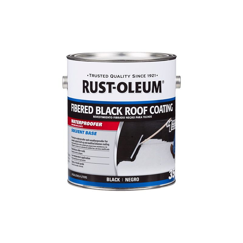 Rust-Oleum 350 Series 301909 Roof Coating, Black, 0.9 gal, Liquid Black