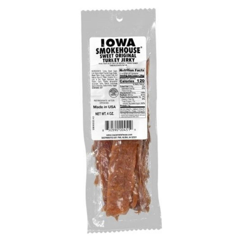 Iowa Smokehouse IS-T4O Turkey Jerky, Original, 4 oz