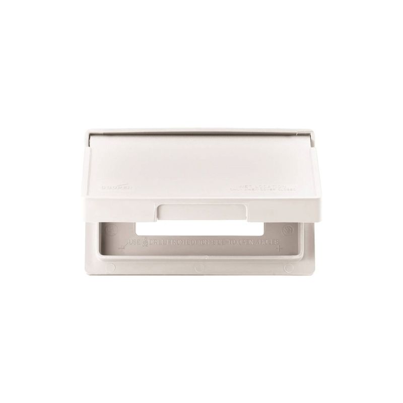 Eaton Wiring Devices S3966W-SP Cover, 7 in L, 4-7/8 in W, Rectangular, Thermoplastic, White, Electro-Plated White