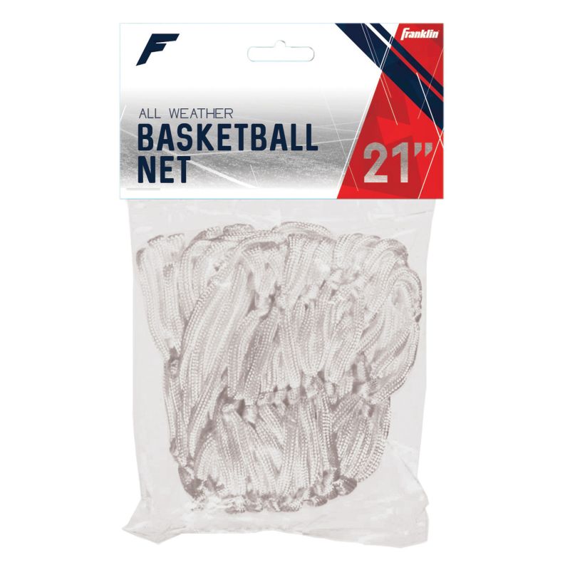 Franklin Sports 1640 Basketball Net, 21 in Dia, Nylon, White White