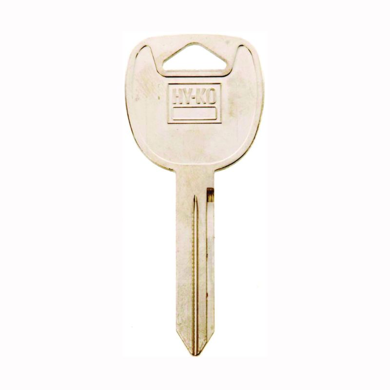 Hy-Ko 11010B102 Key Blank, Brass, Nickel, For: Automobile, Many General Motors Vehicles (Pack of 10)