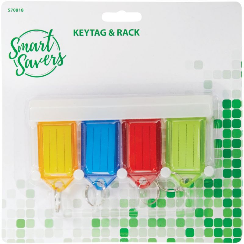 Smart Savers Keytag Rack 4 Key Tags (Pack of 12)