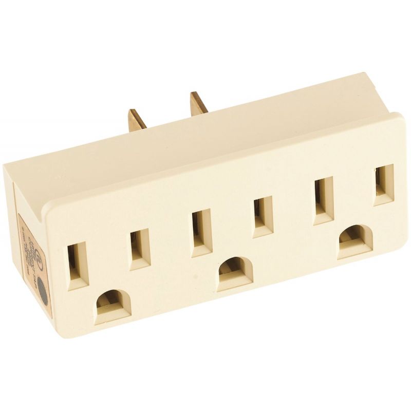Leviton 3-Prong Multi-Outlet Tap Ivory, 15A
