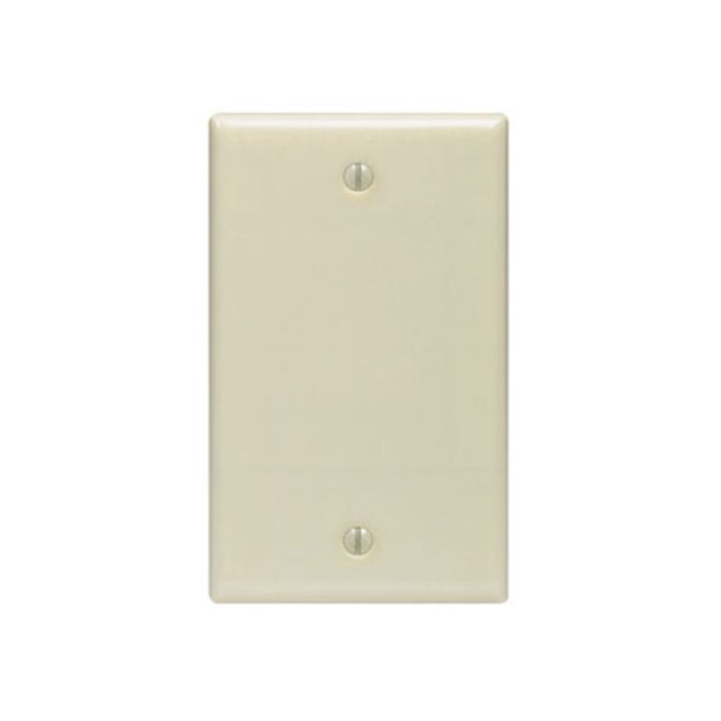 Leviton 001-86014-000 Wallplate, 4-1/2 in L, 2-3/4 in W, 0.22 in Thick, 1 -Gang, Thermoset Plastic, Ivory, Smooth Ivory