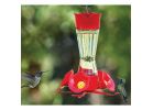 Perky-Pet 203CPBN Bird Feeder, 8 oz, 4-Port/Perch, Glass/Plastic, Bright Red, 8.38 in H Bright Red