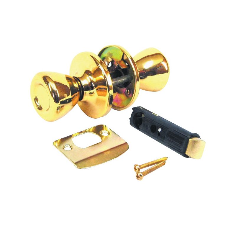 US Hardware D-601B Door Passage Lockset, Metal, Brass