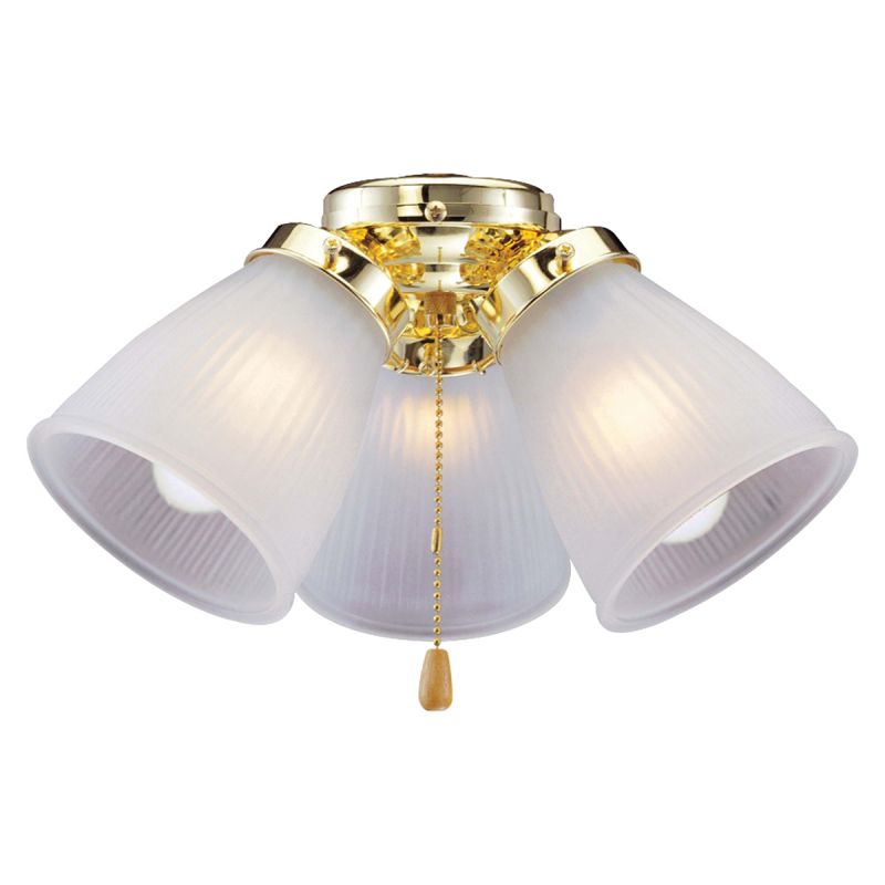 Boston Harbor Ceiling Fan Light Kit, Frosted Glass, Polished Brass, Polished Brass Polished Brass
