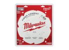 Milwaukee 48-40-7020 Circular Saw Blade, 12 in Dia, 1 in Arbor, 8-Teeth, Polycrystalline Diamond Cutting Edge