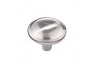 Richelieu BP0218195 Cabinet Knob, 15/16 in Projection, Metal, Brushed Nickel 1-3/32 In Dia, Traditional