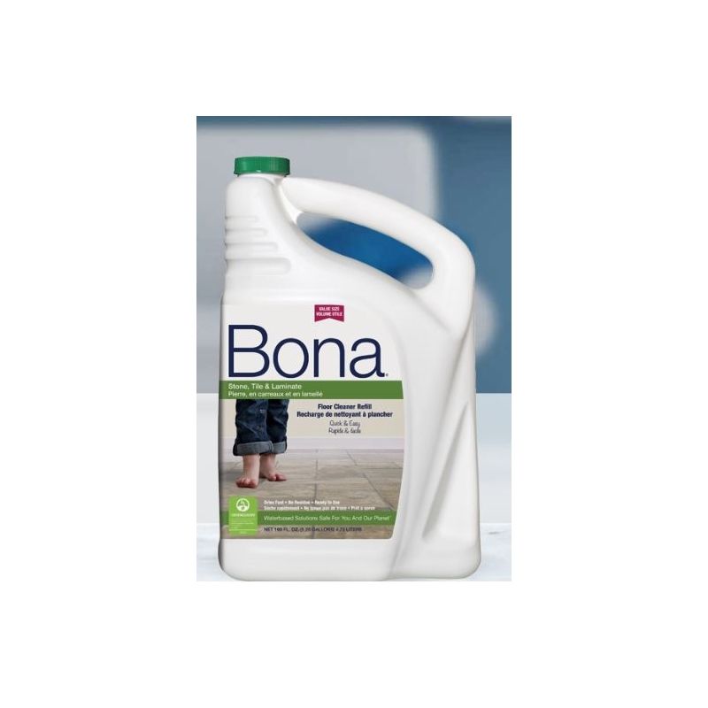 Bona WM700056004 Floor Cleaner, 160 oz, Liquid, Pleasant, Turquoise Turquoise