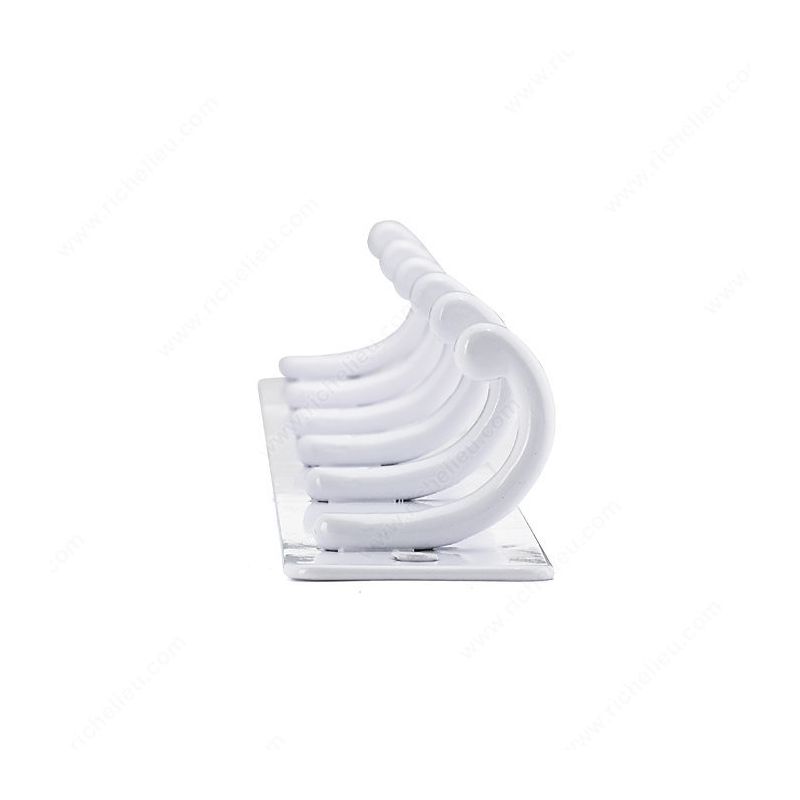 Richelieu T562230 Utility Hook Rack, 10 kg, 6-Hook, Metal White
