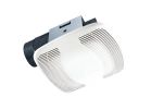 Air King BFQ140 Exhaust Fan, 9-1/8 in L, 8-1/2 in W, 0.8 A, 120 V, 1-Speed, 120 cfm Air, ABS/Polycarbonate White