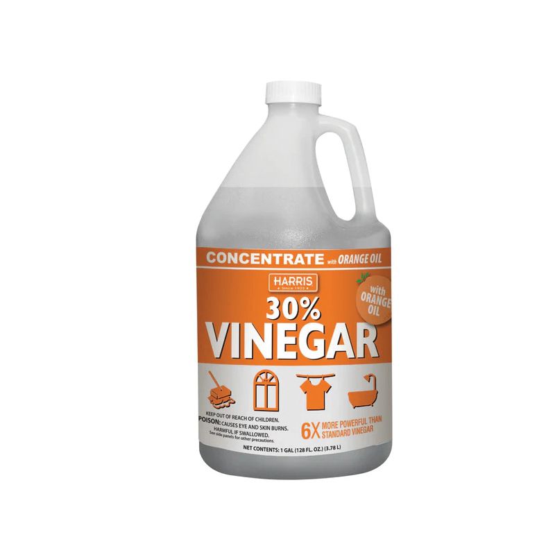 Harris ORG30-128 30% Cleaning Vinegar, 128 oz, Bottle, Liquid, Pungent, Vinegar, Clear Clear