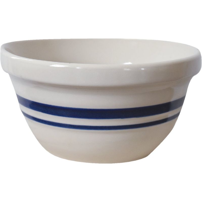 Ohio Stoneware Dominion Mixing Bowl White/Blue (Pack of 4)