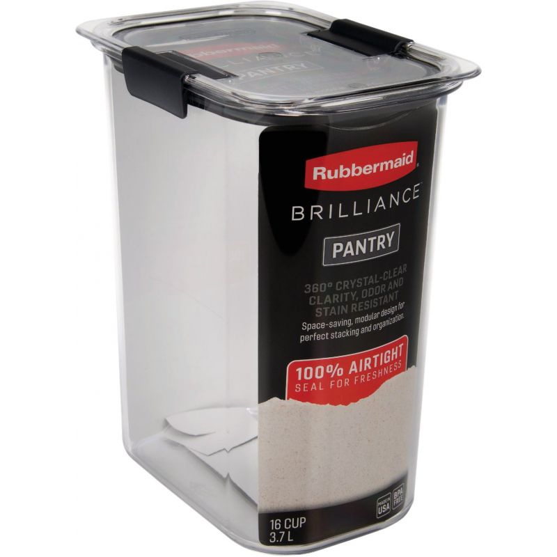 Rubbermaid Brilliance 1.3 C. Clear Rectangle Food Storage