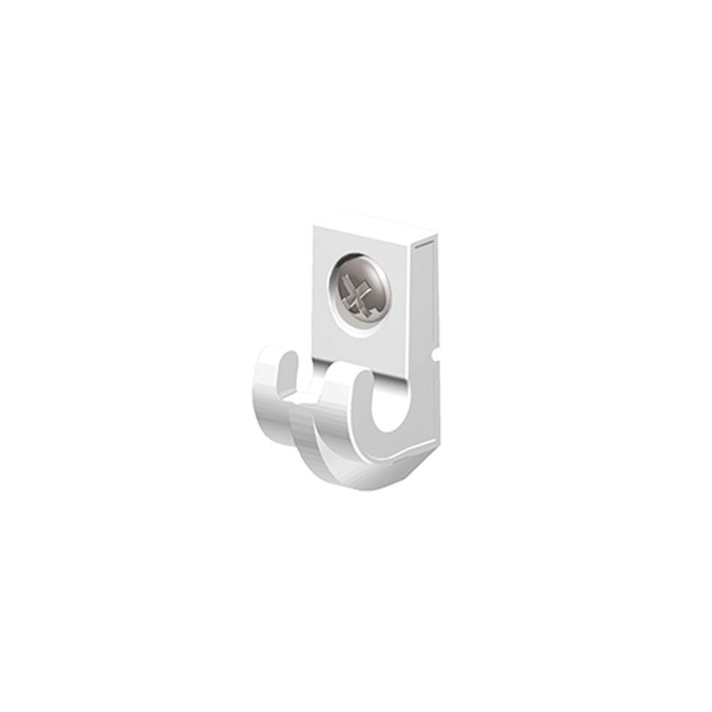 ClosetMaid 7546 Wall Clip, Resin, White, Wall Mounting White