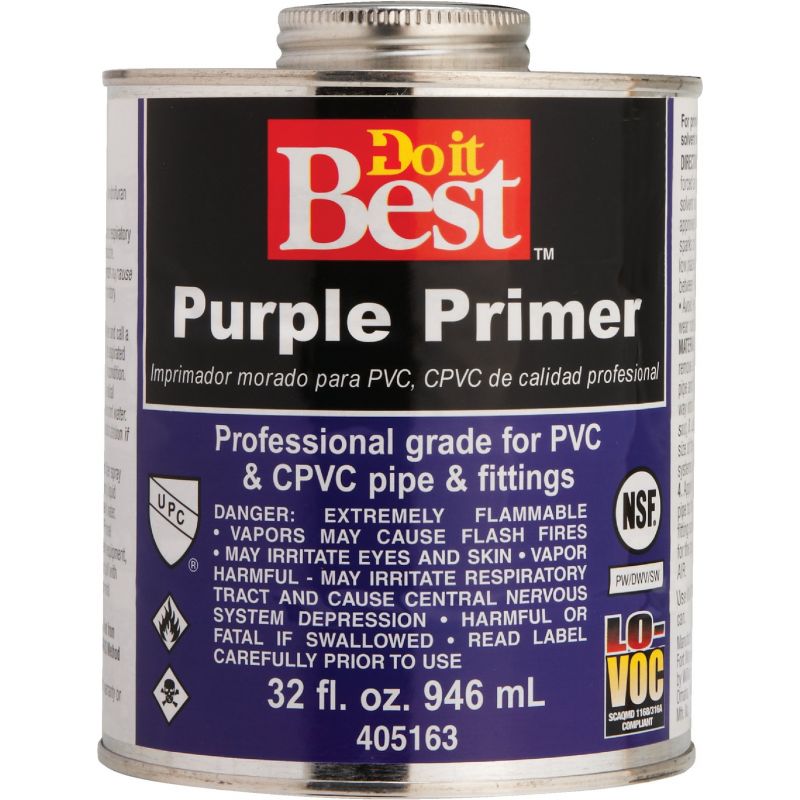 Do it Best Purple Pipe and Fitting Primer 32 Oz., Purple